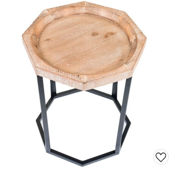 Grayson Wood and Metal Side Table Natural - Finch - Picture 5 of 13